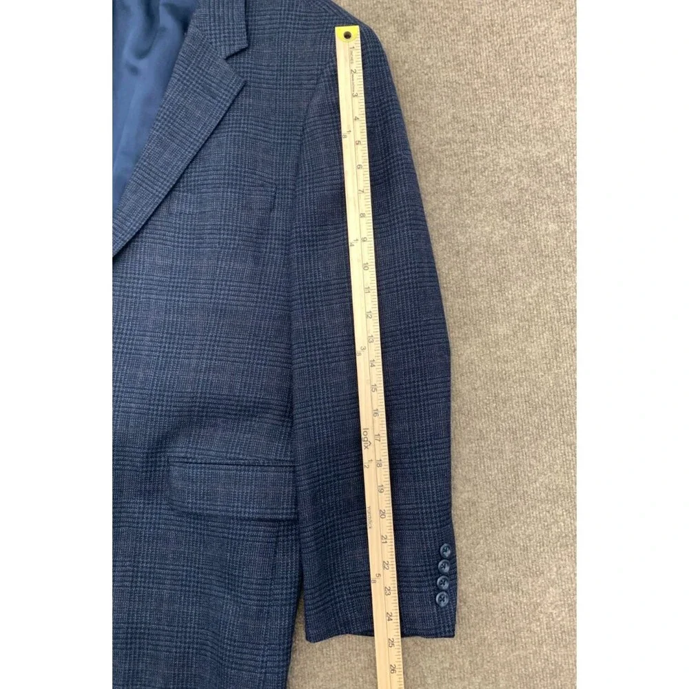 Joseph & Feiss Blazer Mens 43R Lambswool Tweed Glen Plaid Sportscoat Jacket